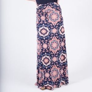 Side-slit maxi skirt